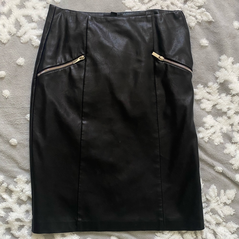 Leather long pencil skirt - Picture 1 of 2